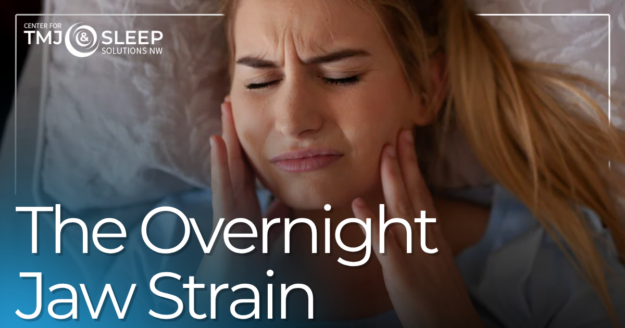The Overnight Jaw Strain woman with jaw pain