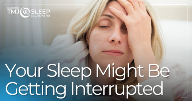 Your Sleep Might Be Getting Interrupted woman with hand on face