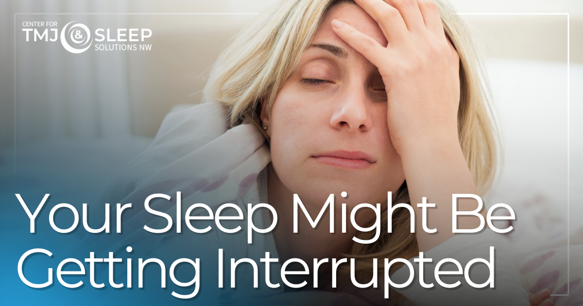 Your Sleep Might Be Getting Interrupted woman with hand on face
